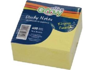 Αυτοκόλλητα χαρτάκια σημειώσεων GROOVY 76x76mm 400 φύλλα  κίτρινα